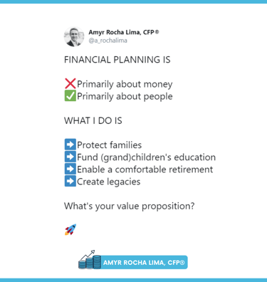 Amyr Rocha Lima Chartered Financial Planner Financial Literacy Campaign