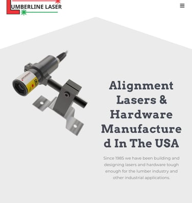Laser lights for visual line generation in sawmills