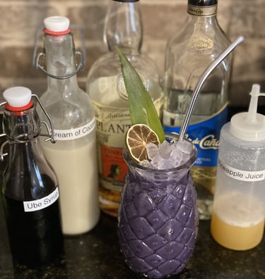 Ube Colada rum coconut pineapple
