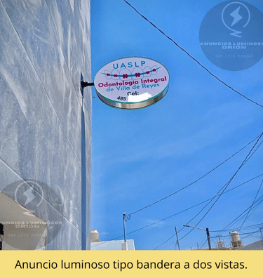 Fabricación de Anuncio Tipo Bandera en SLP