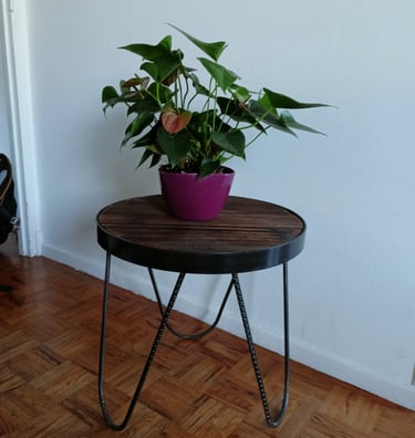 table d'appoint métal bois