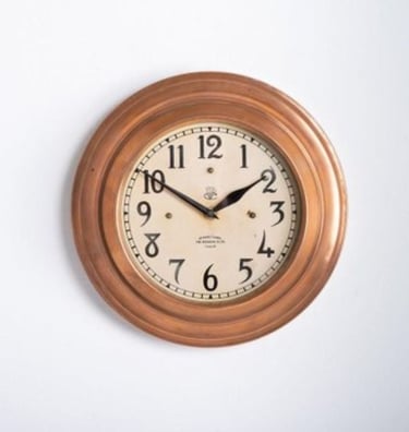 a clock on a wall with a clock on it