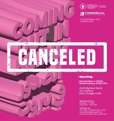 LGBT rights art exhibition Middle East. Canceled.