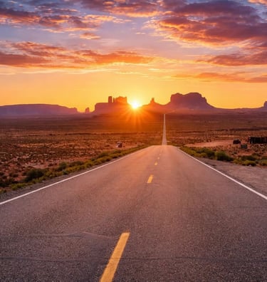 Mile Marker 13 on scenic U.S. Highway 163 in Monument Valley (where Forrest Gump stopped running!)