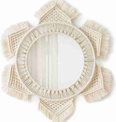 Bohemian Macramé Wall Hanging Décor – Handmade Woven Boho Wall Art for Bedroom,
