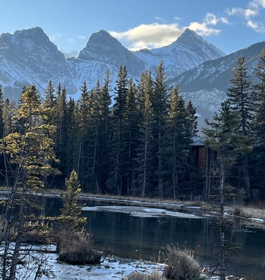 Three Sisters mountain peaks