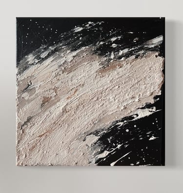 black and white painting