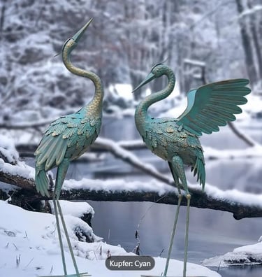 Kranich Figuren für den Garten