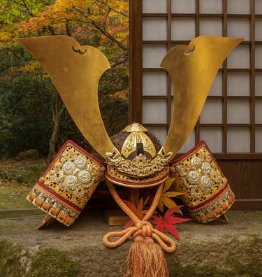 Handgefertigter Samurai-Helm – traditioneller Kabuto aus Japan