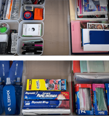 cajones cocina después