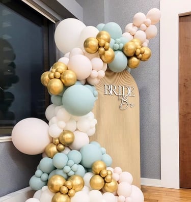 Bride to be balloon backdrop