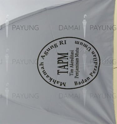 Payung promosi polos lipat silver biru TAPM
