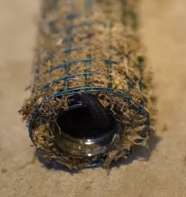 Homemade self watering moss pole