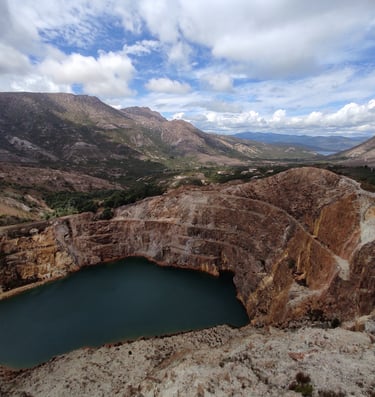old deactivated mine in valley inTasmania