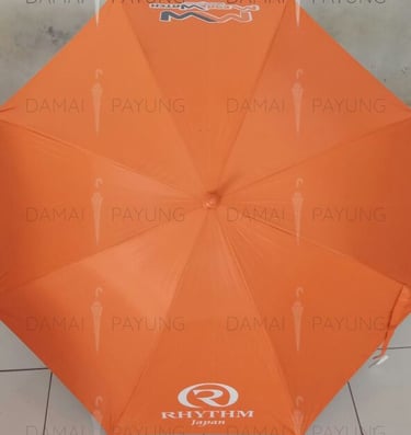 Payung promosi polos golf orange silver mega watch