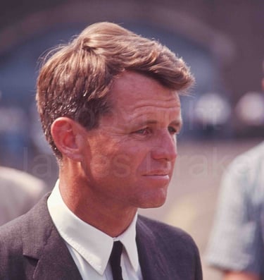 Robert F. Kennedy at Franklin Field in Philadelphia in 1964 by James Drake