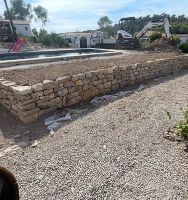 fondations de murs par EGPR à La londe