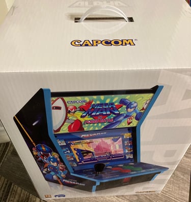 Evercade Alpha Mega Man Top of Box