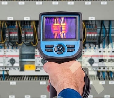 Termal kamera ölçümüyle endüstriyel elektrik sistemlerinde olası arızalar önceden tespit edilir.