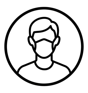 a man wearing a mask and a mask on his face
