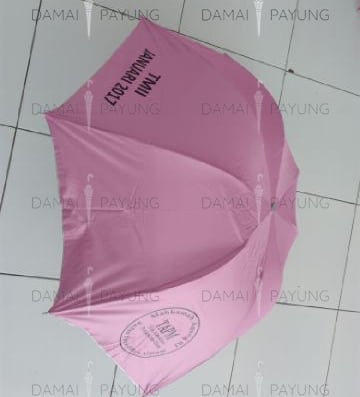 Payung promosi lipat polos silver TAPM