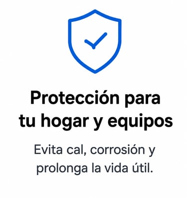 Tratamiento de agua para proteger electrodomésticos y tuberías