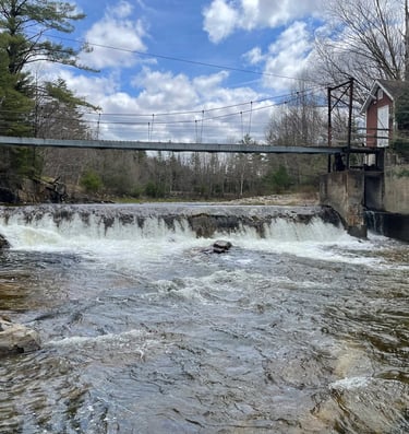 a bridge over a river