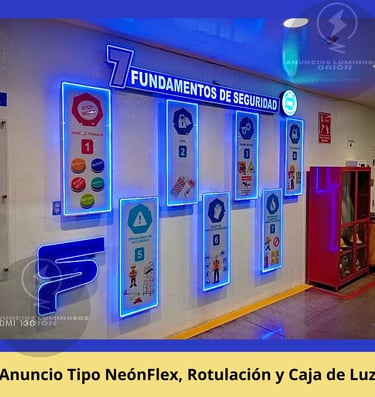 Anuncios de NeonFelex en San Luis Potosi Fabricado por Anuncios Luminosos Orión