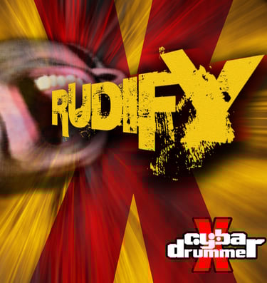 Rudify single cover with a person's face