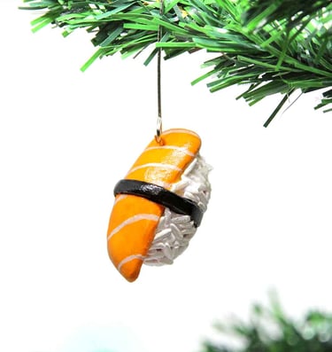 a sushi christmas ornament