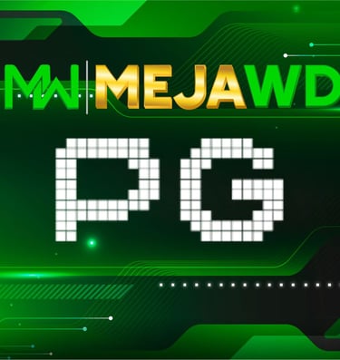 Logo PG Soft, partner resmi Meja WD, menandakan kerjasama antara dua ikon industri game online