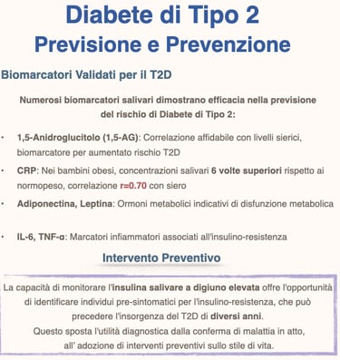 Indagini Salivari erPrevisione e prevenzionedel Diabete