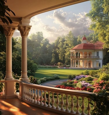 mayor mansion fiancée marriage married marry starter home palace sunroom dance studio yard landscape