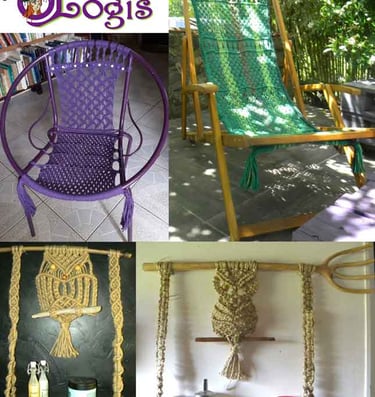 mobilier macramé unique