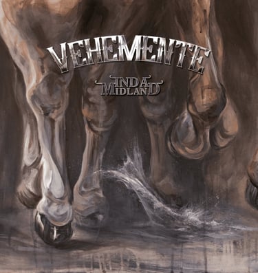 Vehemente EP de Música Country en México. Pintura de las patas de un caballo en movimiento.