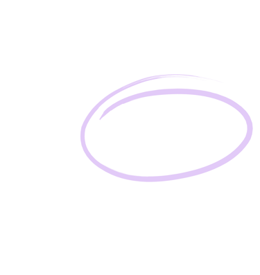 Lavender circle to emphasize copy text