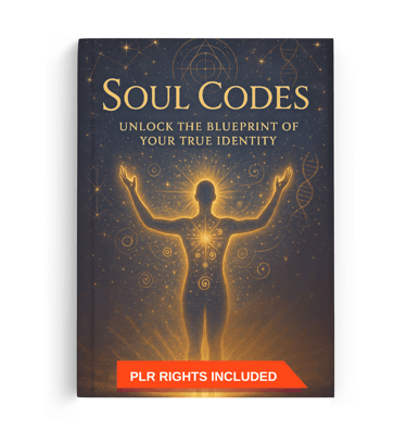 Soul Codes ebook cover – spiritual energy alignment guide with private label rights, instant downloa