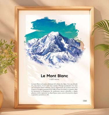 Affiche décorative Le Mont Blanc par Le Murmure des Murs