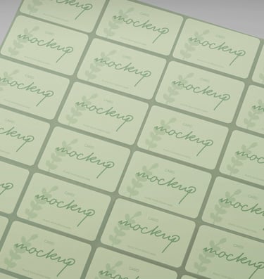 Feuilles de stickers rectangles arrondis