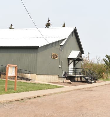 Red Willow Community Hall on Main Street in the quiet Hamlet of Red Willow AB