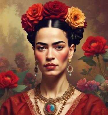 A market stall displays various handmade crafts, including woven baskets, intricate macramé wall hangings, and embroidered hats. The setting is rustic, with wooden beams and ambient lighting, creating a cozy and artisanal atmosphere.