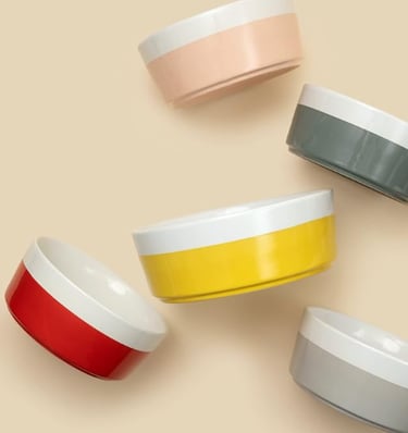 Waggo Dipper ceramic dog bowl, food-safe glazed design