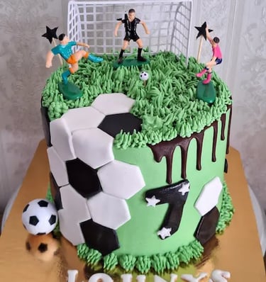 Gâteau terrain de foot