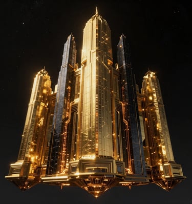 AgiTerA Financial: Gold treasury palace representing BITCOINMOBILEBANKING.COM state reserves