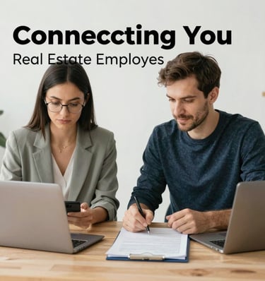 A happy candidate shaking hands with a recruiter after securing a real estate job