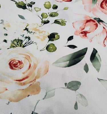 Vibrant and precise digital printing of a floral pattern, a customizable option.