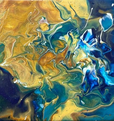 Bora Bora - Tableau art abstrait - art contemporain - acrylique sur toile