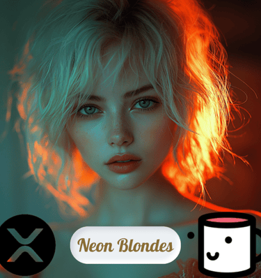 Neon Blondes 🌟💛 Step into a vibrant world where neon lights shine brightly and captivating blondes