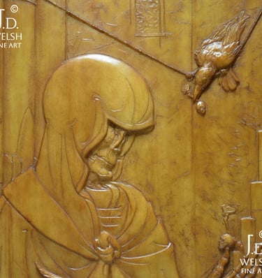 Notations in Fugue Collaborations - Faux Walnut Cast Resin - Jeremiah D. Welsh - J.D. Welsh Fine Art