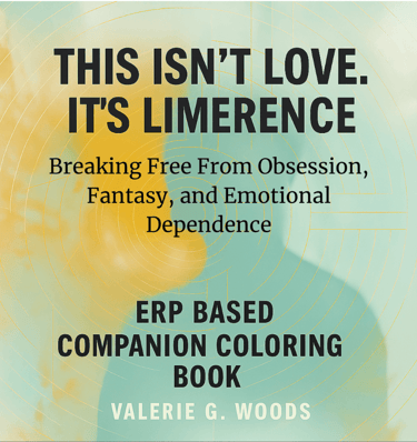 This Isn't Love It's Limerence ERP Based Coloring Book Cover graphic image of a face